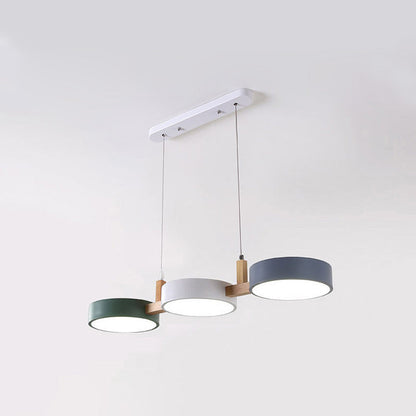 Scandinavian Style Cylinder Pendant Light | Metal and Wood Delira Hanging Lamp