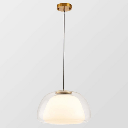 Modern Glass Pendant Light | Milk Glass Hanging Lamp