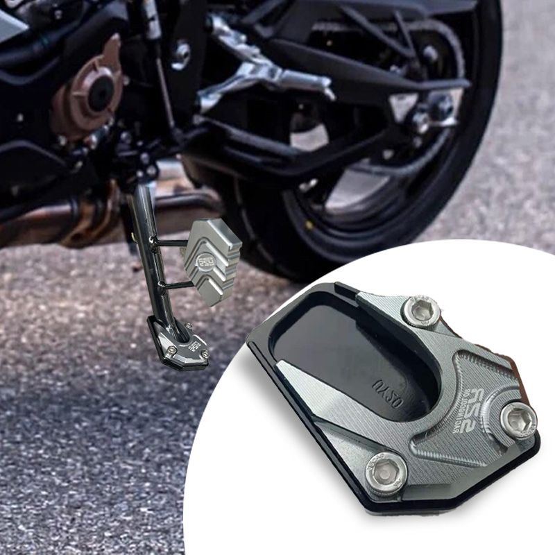 Kickstand Extension Pad | Stable Support for Motorbike Parking