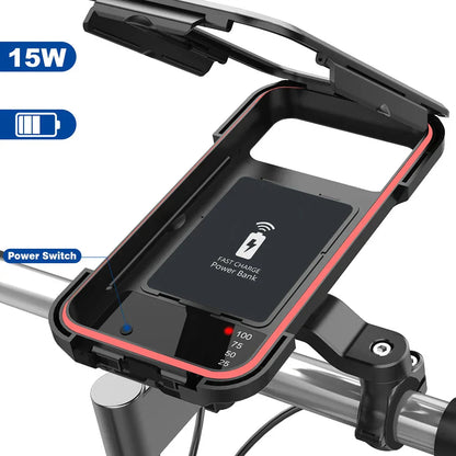 Waterproof Bike Phone Holder | Powerbank Handlebar Mount