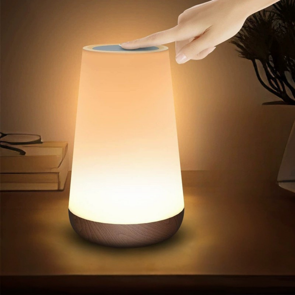 Rechargeable LED Bedside Lamp | RGB Touch Light with Remote