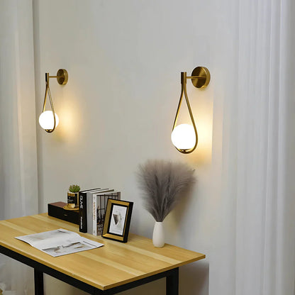 Frosted Glass Wall Lamp – Modern Indoor Lighting Fixture