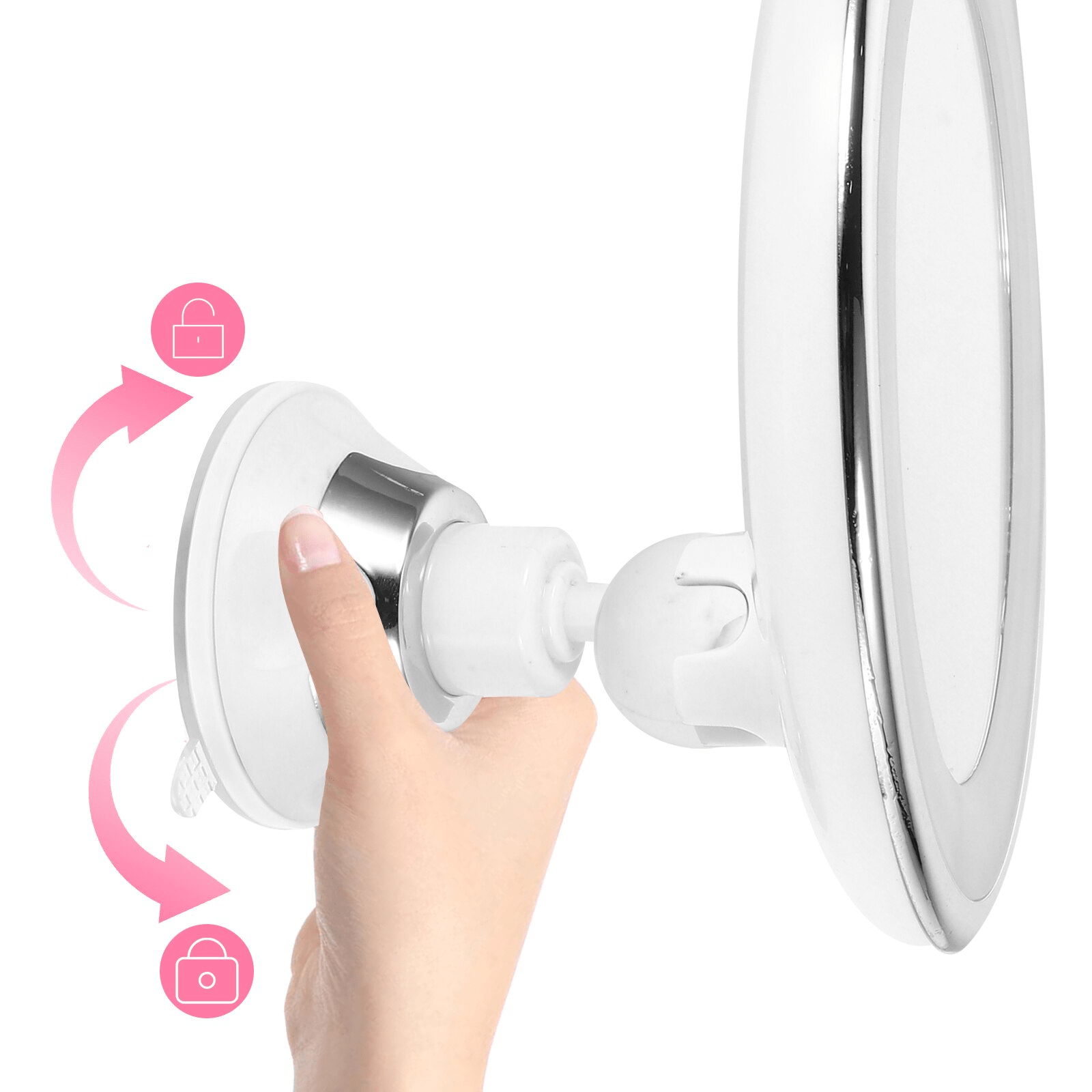 10x Magnifying LED Makeup Mirror - Adjustable Lighting for Precise Beauty Application - Luxyecs