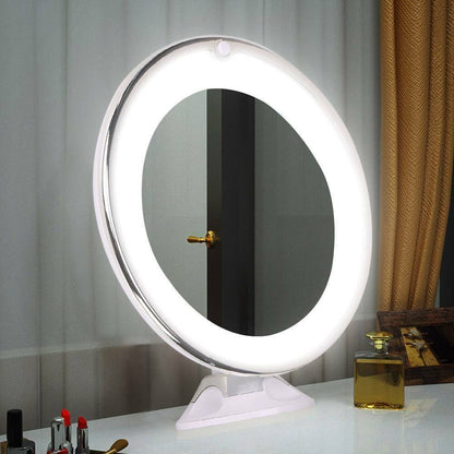 10x Magnifying LED Makeup Mirror - Adjustable Lighting for Precise Beauty Application - Luxyecs