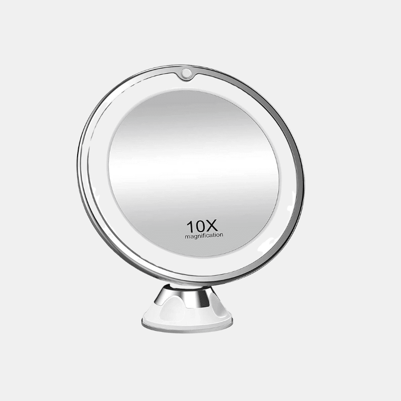10x Magnifying LED Makeup Mirror - Adjustable Lighting for Precise Beauty Application - Luxyecs