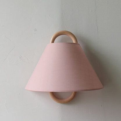 Modern Original Solid Wood Pleated Semi Circle Light Wall Sconce Lamp