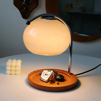 Retro Glass Candle Warmer Table Lamp - Aromatherapy Desk Lamp for Bedroom and Office