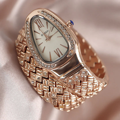 Fashion Women’s Snake Wrap Watch | Crystal Decorated Dial