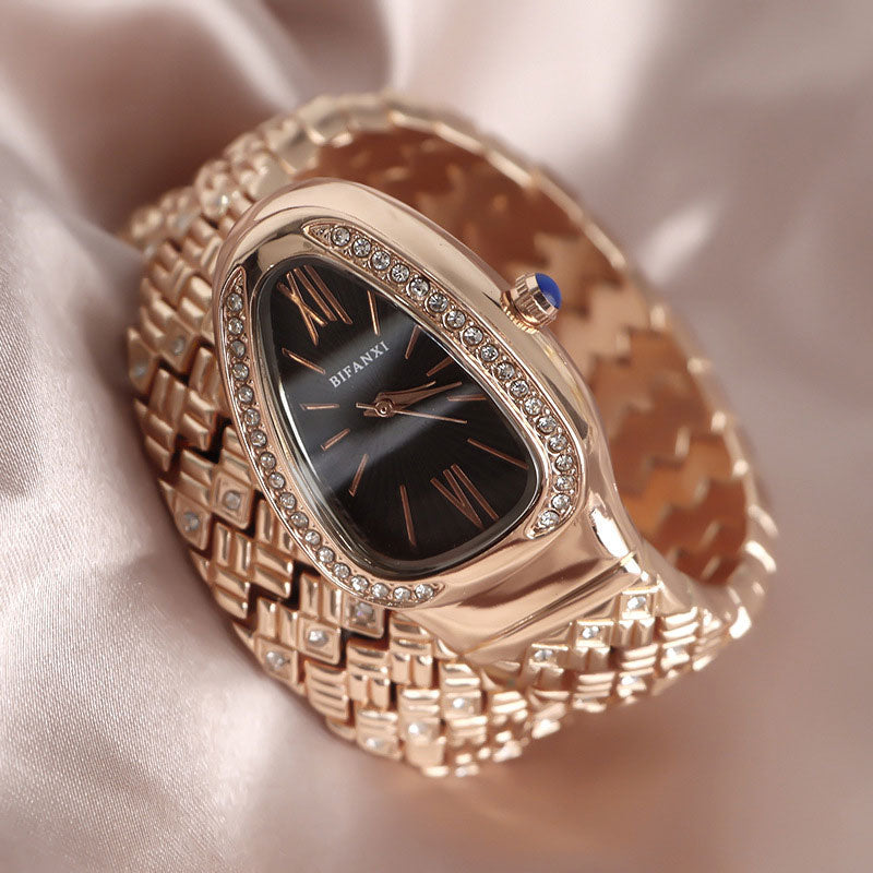 Fashion Women’s Snake Wrap Watch | Crystal Decorated Dial