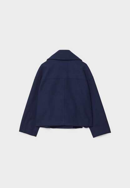 Women’s Cropped Wool Coat | Double Breasted Short Jacket