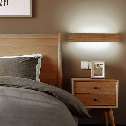 Rustic LED Wall Light | Natural Wood Sconce for Living Room & Bedroom