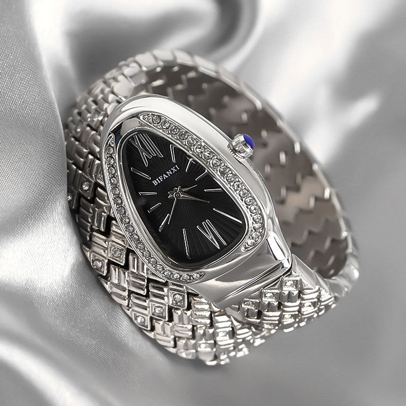 Fashion Women’s Snake Wrap Watch | Crystal Decorated Dial
