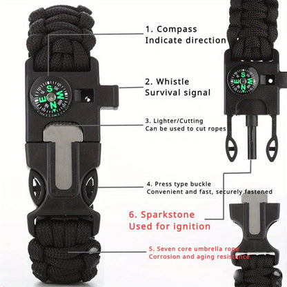 Camping Survival Bracelet | Paracord Outdoor Gear
