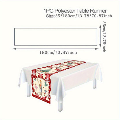 Christmas Table Runner | Reindeer Pattern Holiday Decoration