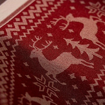 Christmas Table Runner | Reindeer Pattern Holiday Decoration
