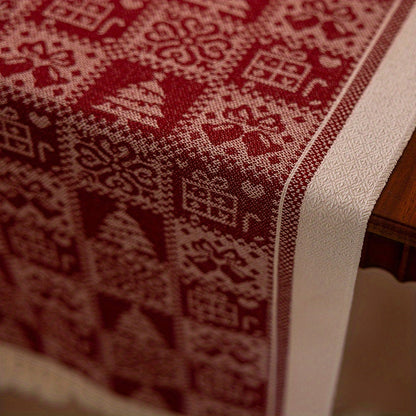 Christmas Table Runner | Reindeer Pattern Holiday Decoration