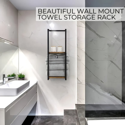 Space-Saving Towel Rack | Wall-Mounted Holder for an Organized Bathroom