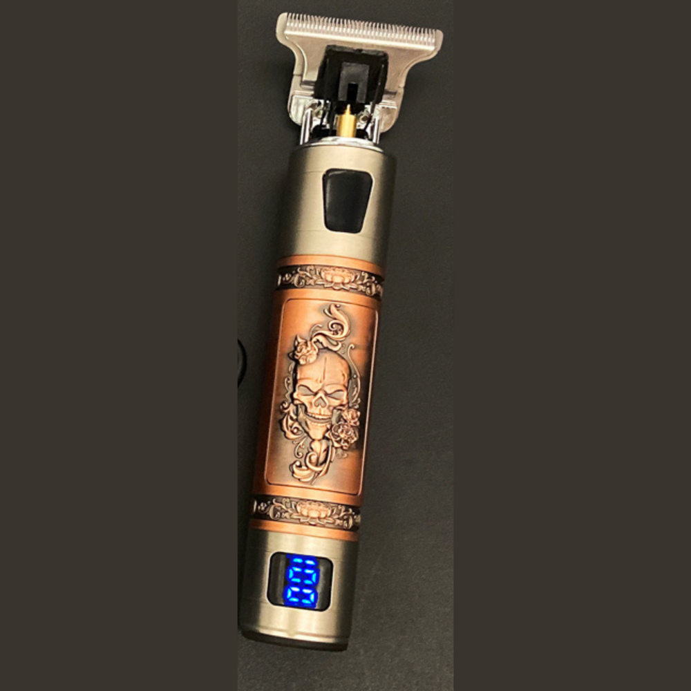 Vardi Skull Vintage Trimmer | Rechargeable Hair Clipper with Attachments