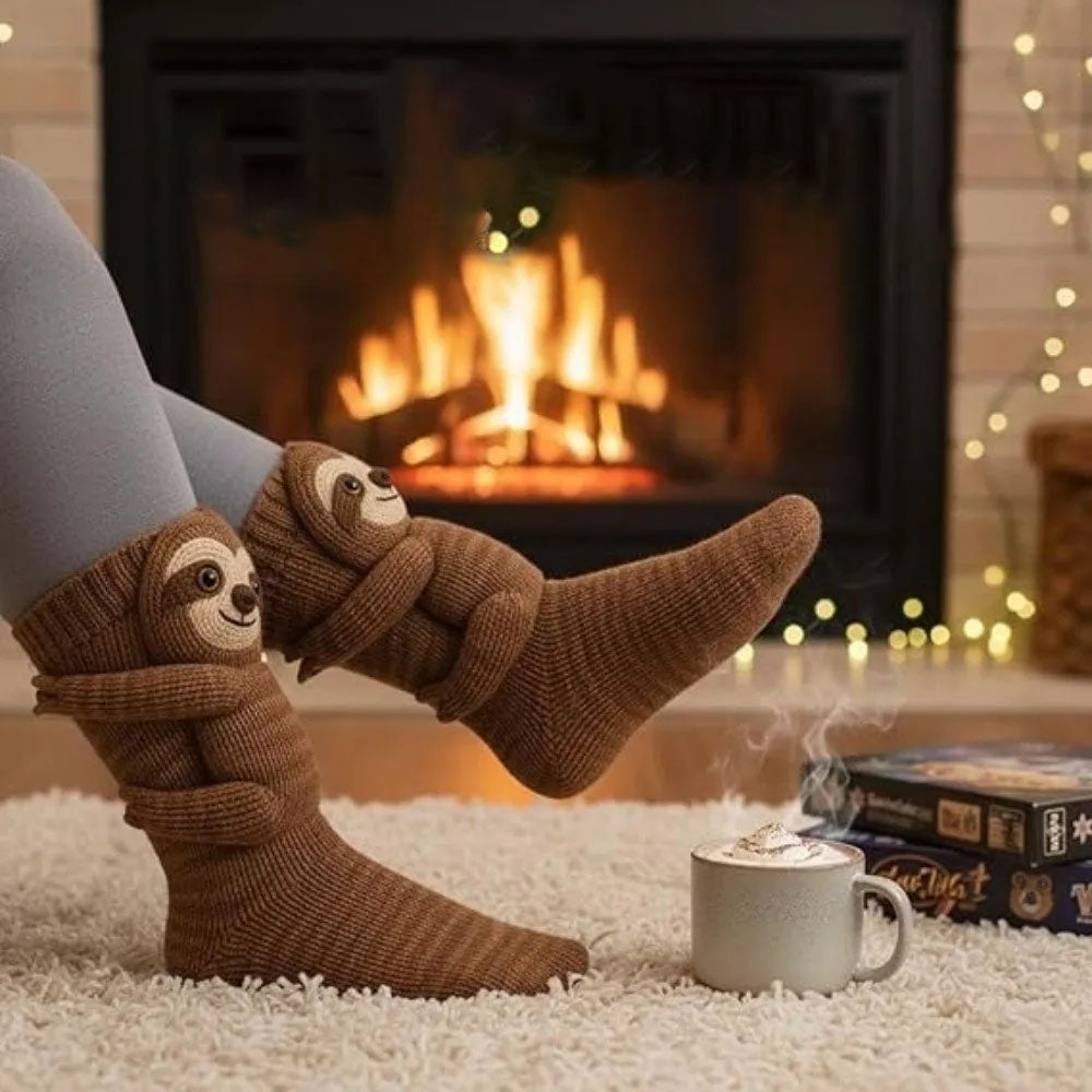Fun Animal Socks | Cute Sloth-Inspired Design