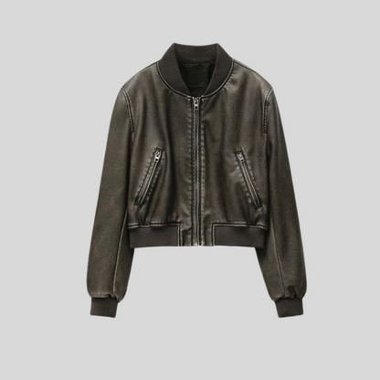 Women’s Bomber Jacket | Zip Up Short Jacket