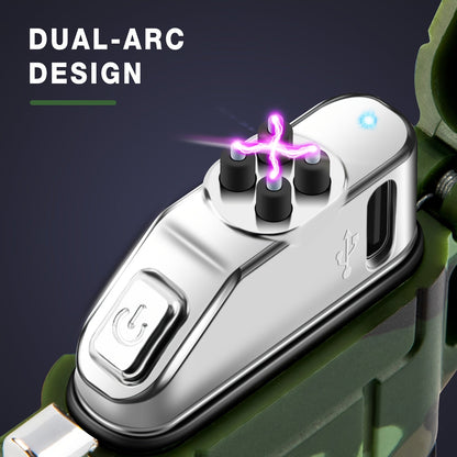 Rechargeable Dual Arc Lighter | Type-C Outdoor Design