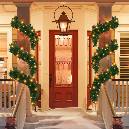 LED Christmas Garland | Pre-Lit Outdoor Holiday Decoration