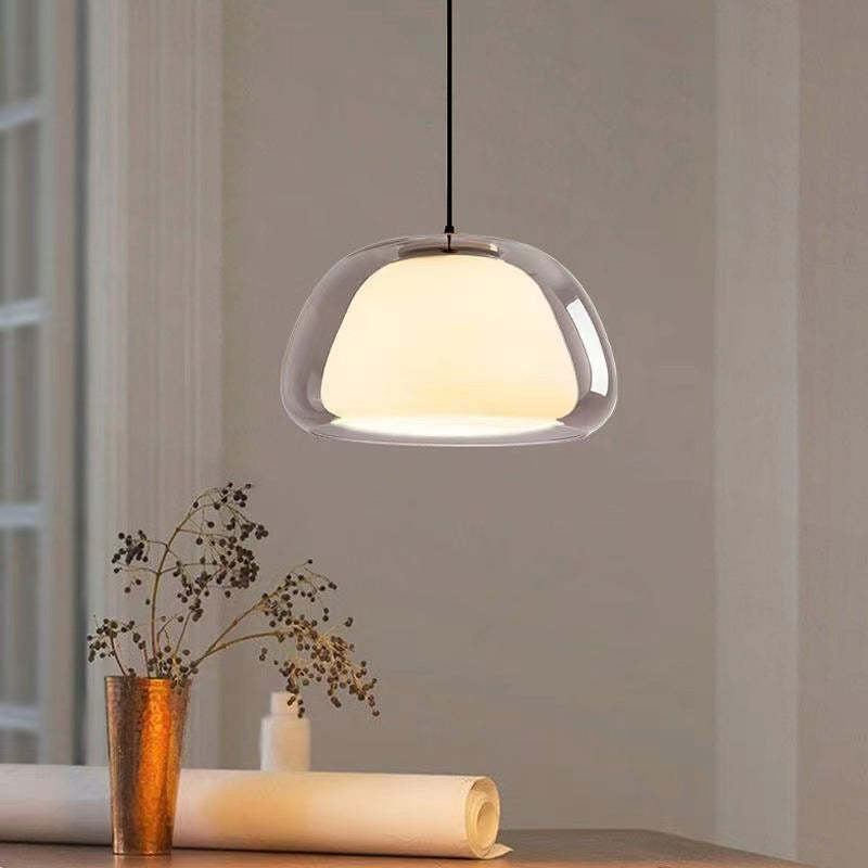 Modern Glass Pendant Light | Milk Glass Hanging Lamp