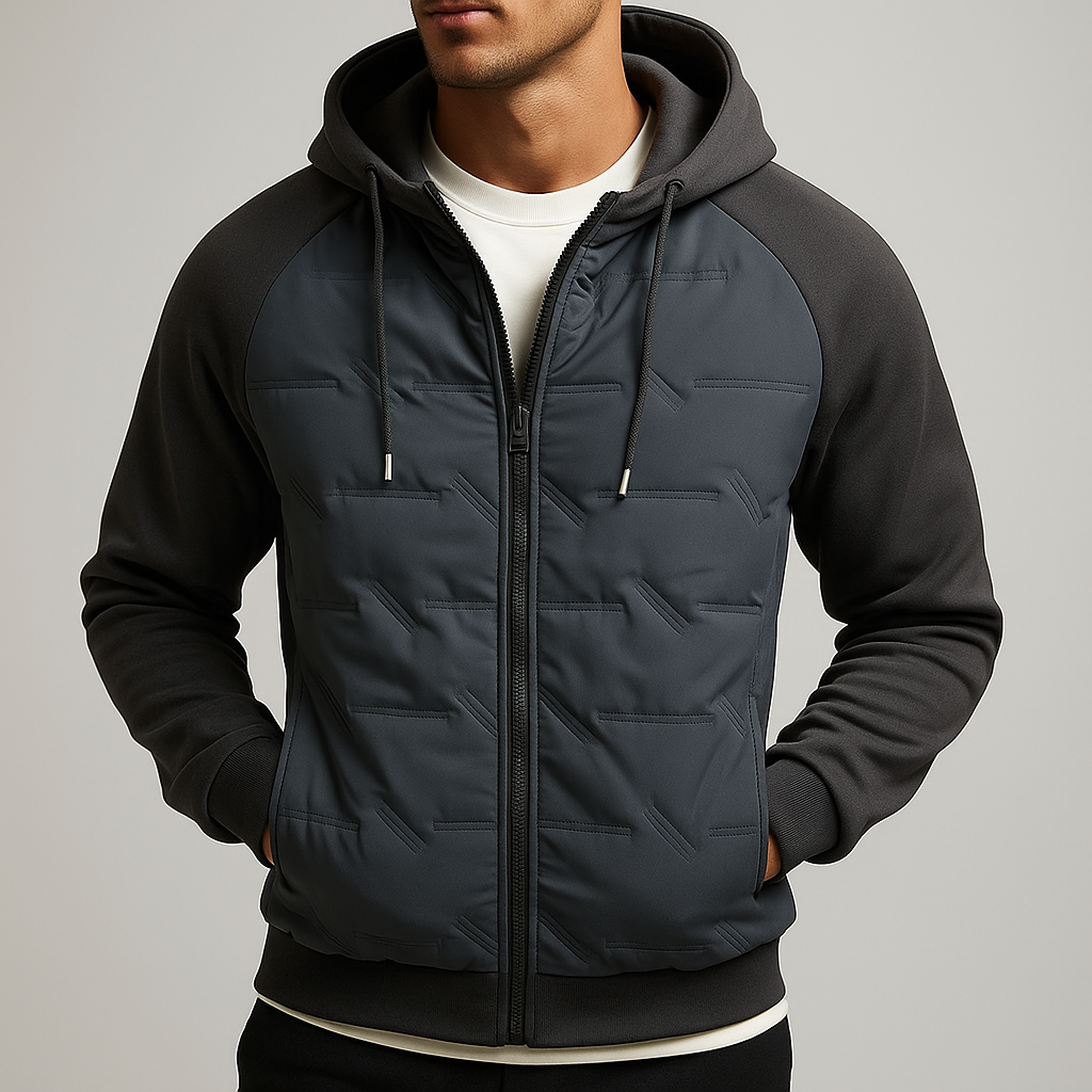 Men’s Hooded Jacket | Warm Puffer Style Jacket