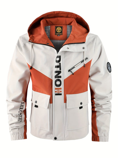 Men’s Hooded Jacket | Outdoor Windbreaker with Pockets