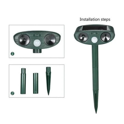 Luxyecs | Ultrasonic Deer Repeller Pack of 4 – Solar-Powered Pest Control for Effective Deer Deterrence in 48 Hours