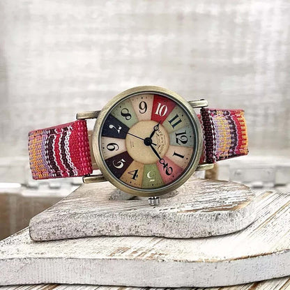 Colorful Watch – Retro Design with a Fun Woven Band