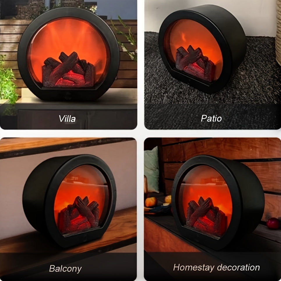 LED Flame Christmas Lamp | Realistic Fireplace Simulation Night Light