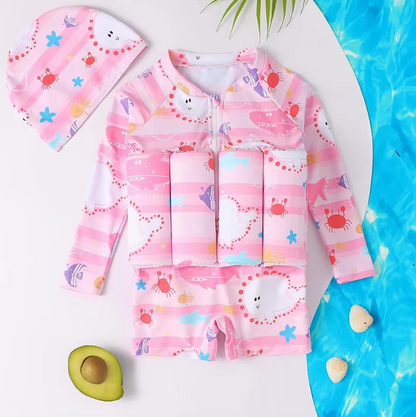 3-in-1 Floating Swimsuit – Stylish, Safe & SPF 50+ Sun Protection