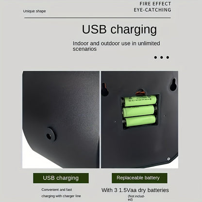 LED Flame Christmas Lamp | Realistic Fireplace Simulation Night Light