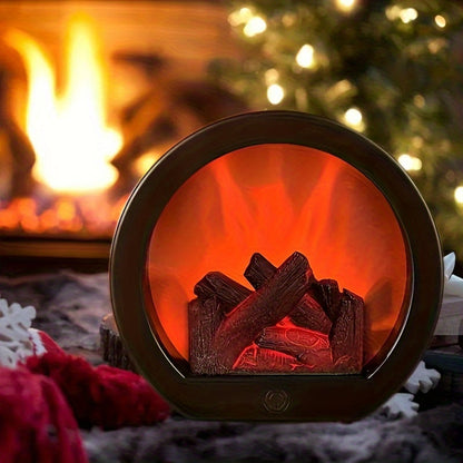 LED Flame Christmas Lamp | Realistic Fireplace Simulation Night Light