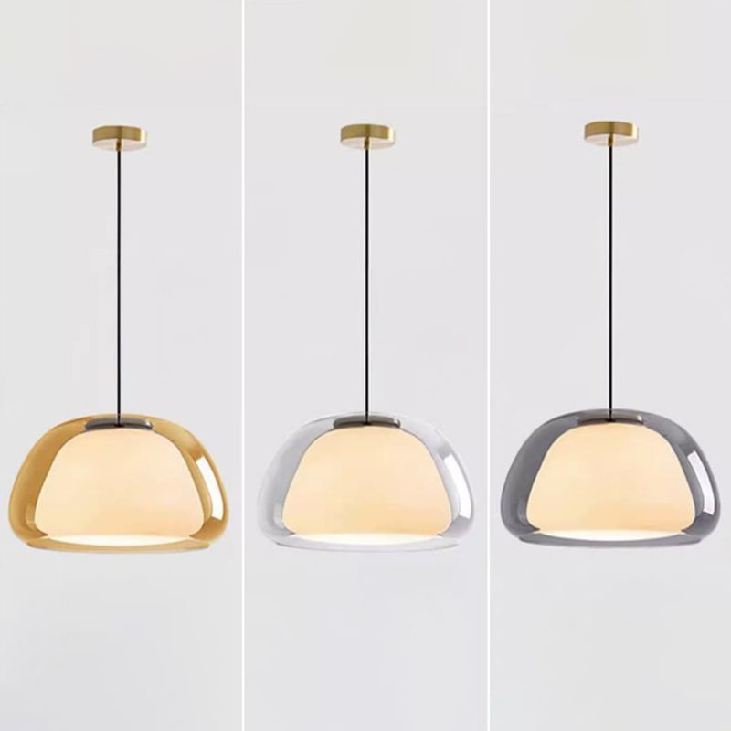 Modern Glass Pendant Light | Milk Glass Hanging Lamp