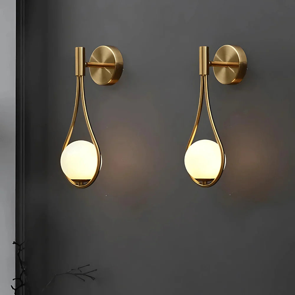 Frosted Glass Wall Lamp – Modern Indoor Lighting Fixture