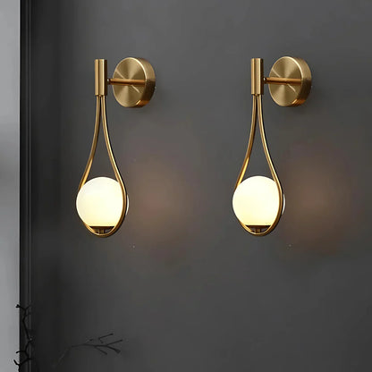 Frosted Glass Wall Lamp – Modern Indoor Lighting Fixture