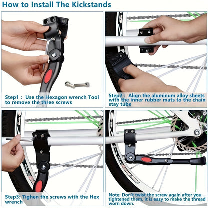 Adjustable Bicycle Kickstand – Heavy-Duty Side Stand for Stable Parkingk