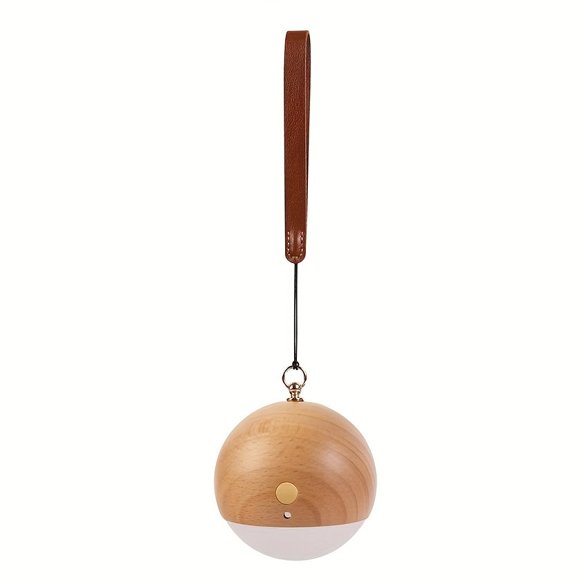 Nordic Wooden Ball Wall Light | Modern Hanging LED Lamp
