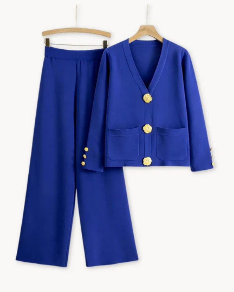 Women’s Two Piece Set | Long Sleeve Top and Wide Leg Pants