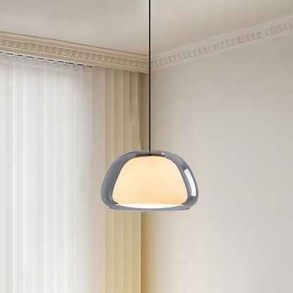 Modern Glass Pendant Light | Milk Glass Hanging Lamp