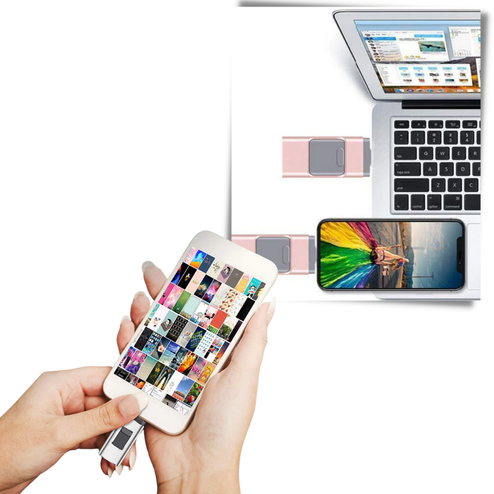 4 in 1 USB Flash Drive | Multi-Port Storage Device