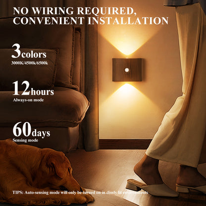 Wooden LED Wall Light | Modern Home Accent Lamp