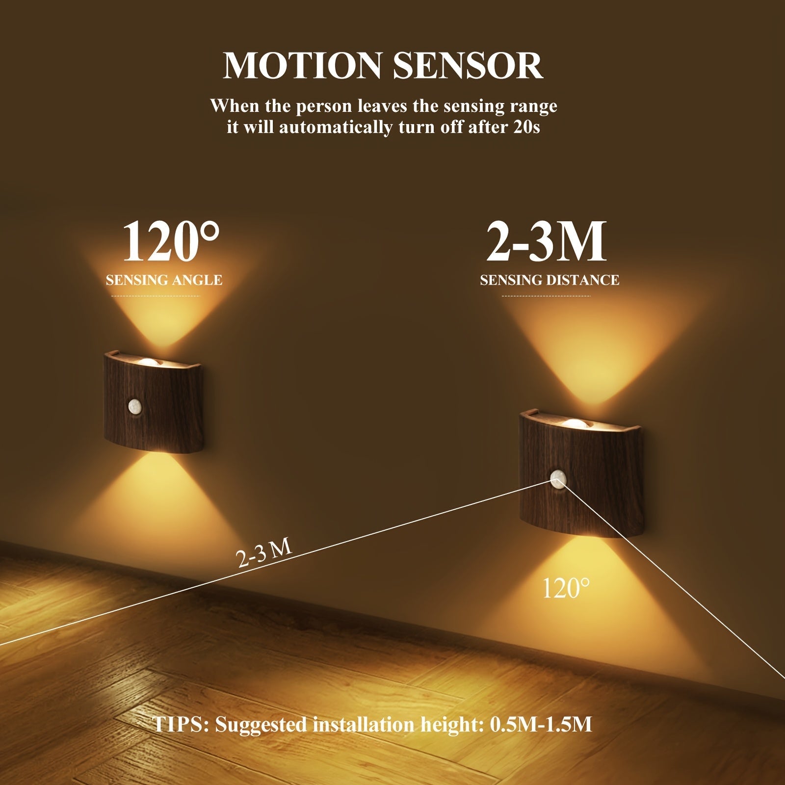 Wooden LED Wall Light | Modern Home Accent Lamp