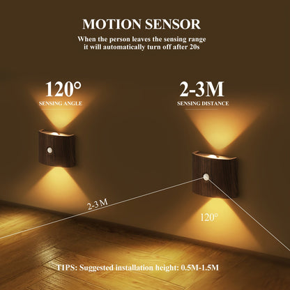 Wooden LED Wall Light | Modern Home Accent Lamp