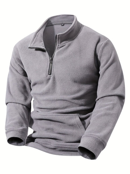 Men’s Winter Sweatshirt | Casual Half-Zip Sweatshirt