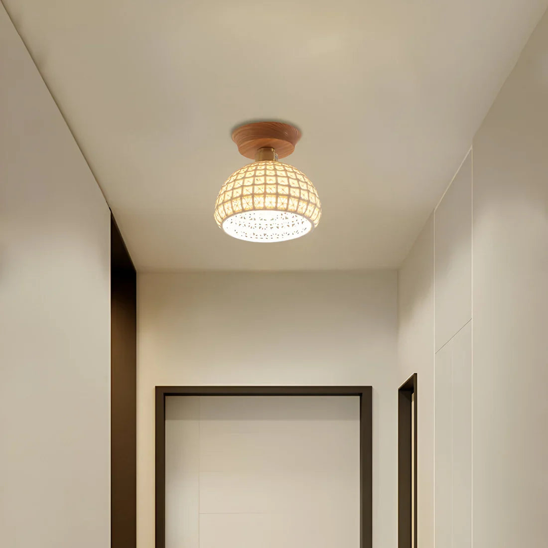 Nordic Ceramic Ceiling Lamp with Warm Glow