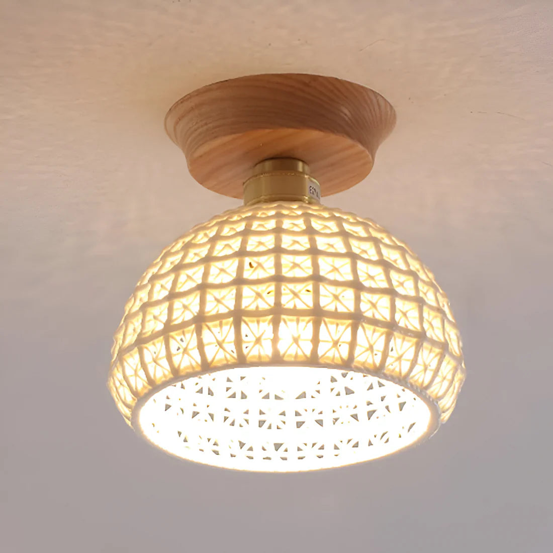 Nordic Ceramic Ceiling Lamp with Warm Glow