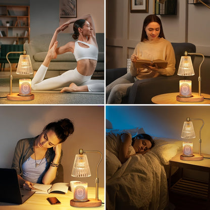 Warming Candle Lamp - Cozy Dimmable Lamp with Adjustable Height and Timer